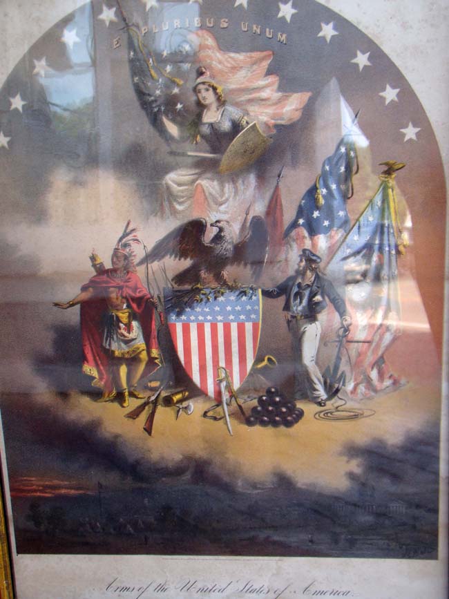 A colored lithograph of The Arms of the United States of America published in 1864 — image 2